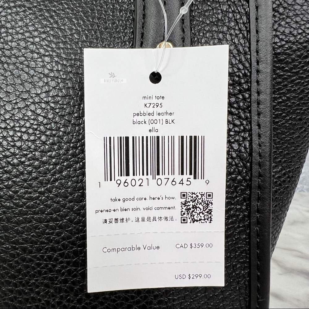 Kate Spade Mini Ella Crossbody Tote Black - Picture 8 of 9